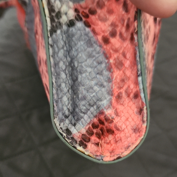 Tory Burch Red and Gray Snake Print Crossbody Bag - Picture 7 of 7